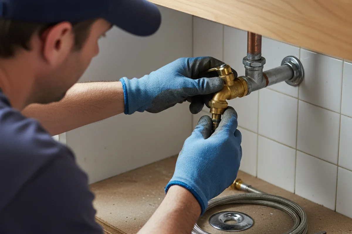 Shutoff valve and fitting work during Faucet and Fixture Repair in Sophia